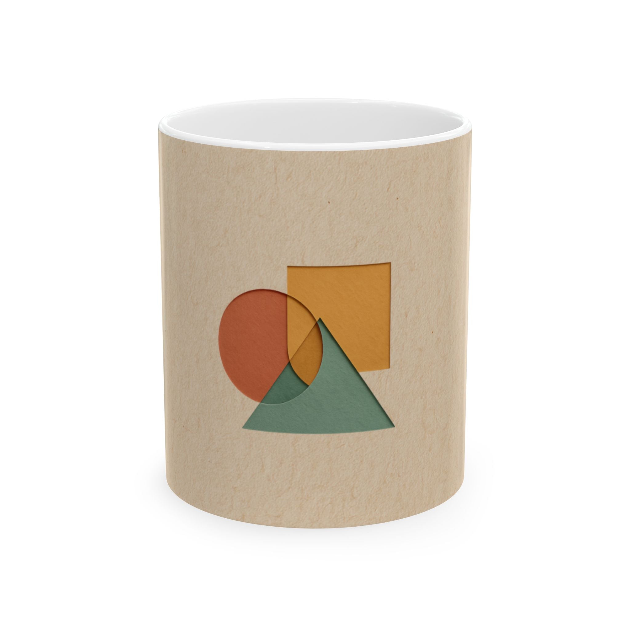 Modern Geometric Ceramic Mug | Unique Coffee Cup, Art Deco Gift, Minimalist Home Decor, Stylish Tea Mug, Office Essential