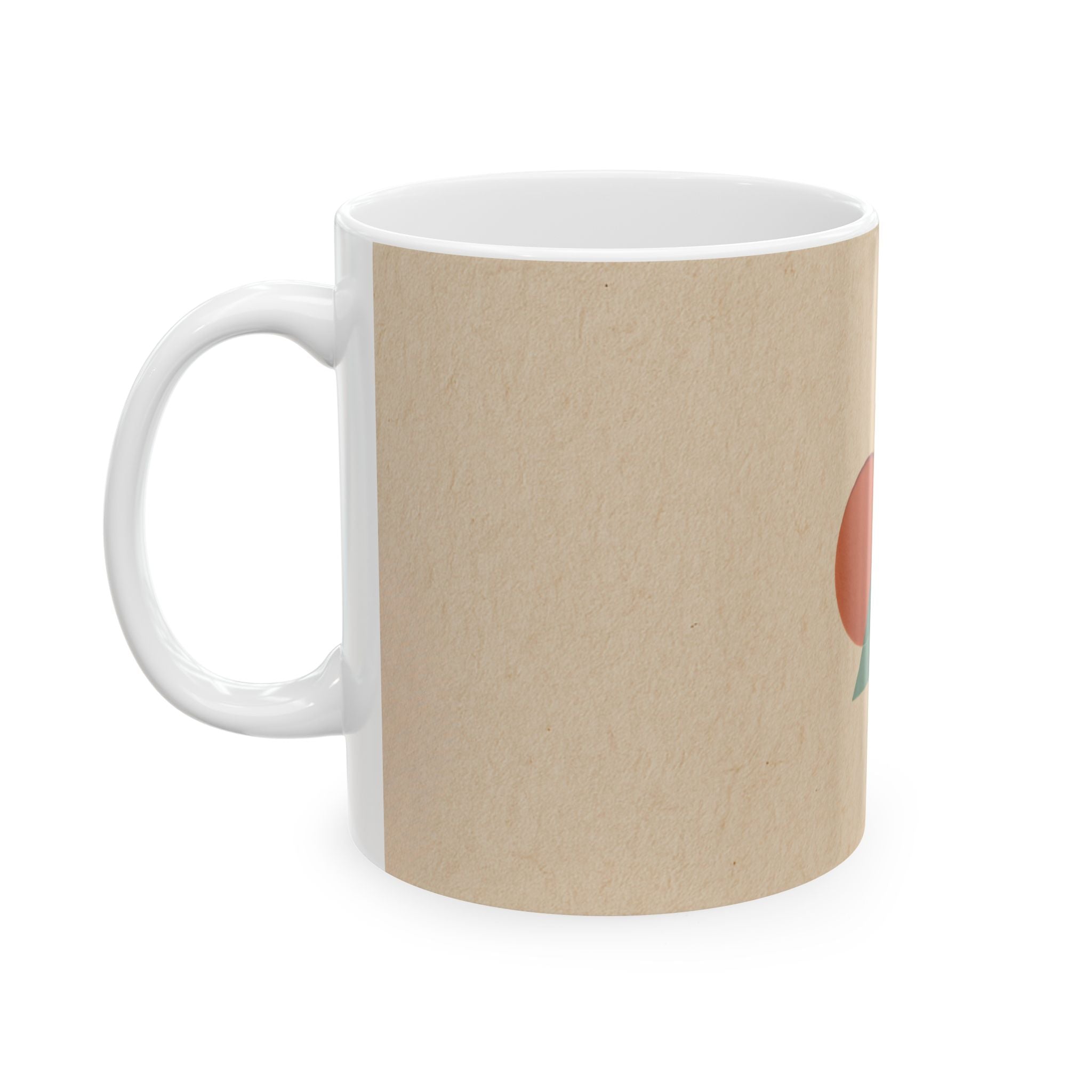 Modern Geometric Ceramic Mug | Unique Coffee Cup, Art Deco Gift, Minimalist Home Decor, Stylish Tea Mug, Office Essential
