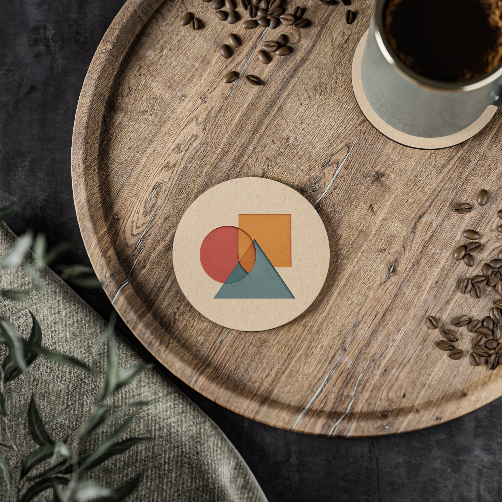 Modern Geometric Coasters for Stylish Home Decor, Unique Housewarming Gift, Artistic Drink Coasters, Minimalist Table Accessories, [...]